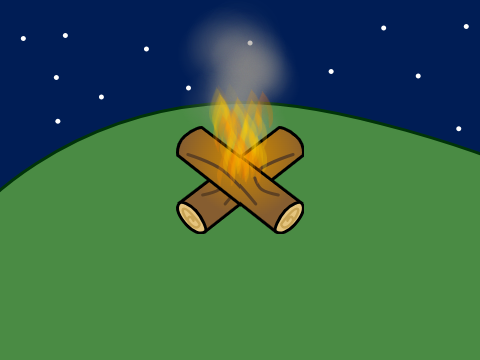Fire simulation.