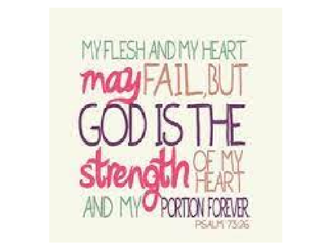 God is my strength even when my flesh and heart fail