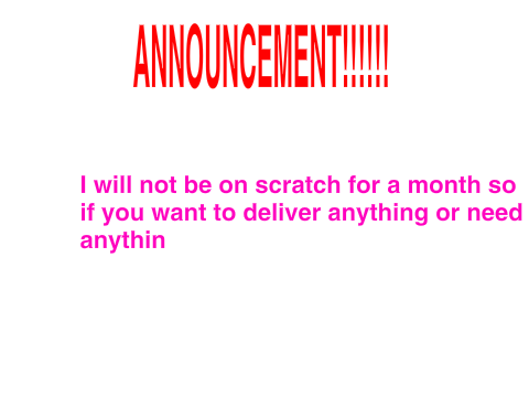 ANNOUCEMENT!!!!!!