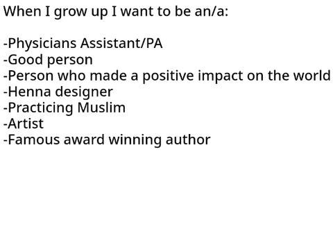 What I Want To Be When I Grow Up