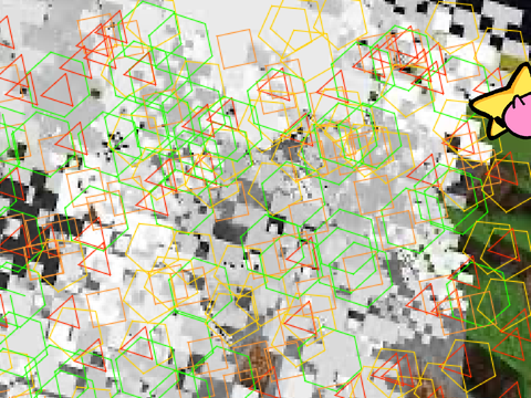 Poyo mata a creeper con formas geométricas 
