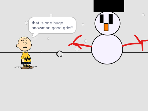 charlie brown and snowman