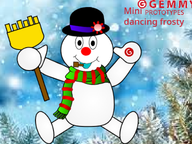 mini dancing frosty Gemmy prototype 2nd version