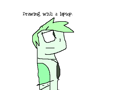 DRAWING WITH A LAPTOP.