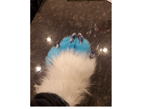 Fursuit handpaws commission WIP