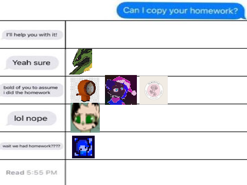 Add yourself: Homework meme