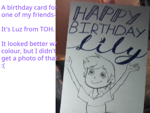 Luz birthday card