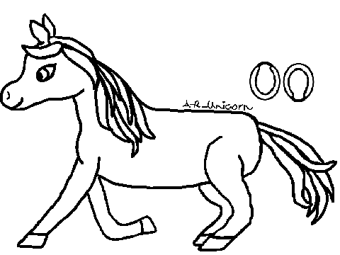 Unicorn/ Horse Outline