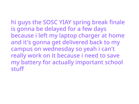 sosc yiay spring break announcement