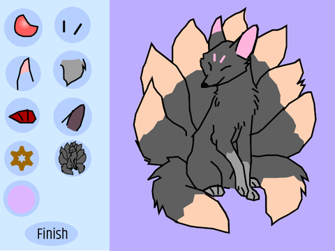 My Kitsune Called Rose and the base for the Kitsune rp