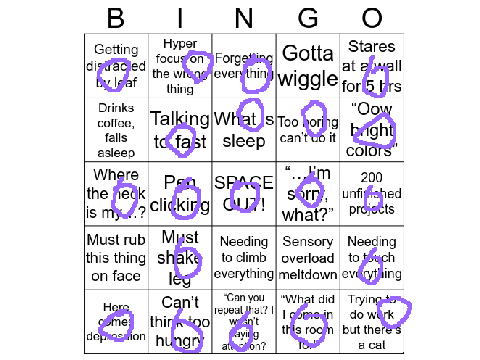 ADHD Bingo remix
