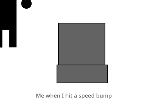 Me when I hit a speed bump #funny #animation/skit