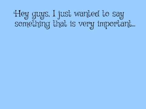 Something very important