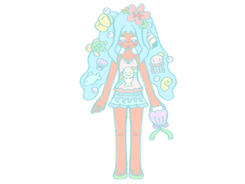 tropical sea girl