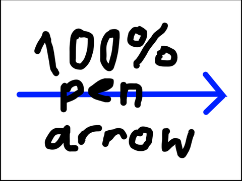 100% pen arrow