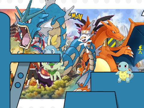 Massive Multiplayer Platformer but pokemon took over