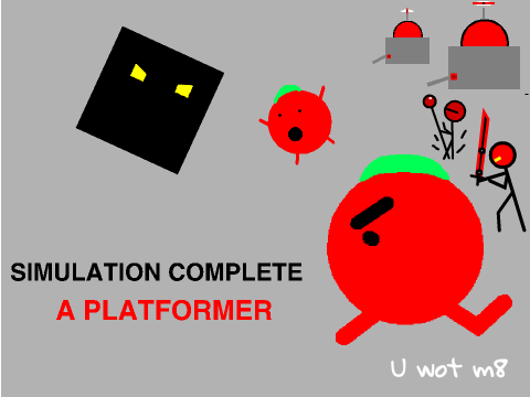 Simulation Complete: A Platformer (Made with Bitmap :o Oh nuu) 