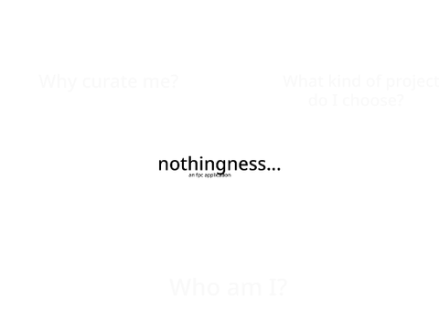 nothingness... an fpca