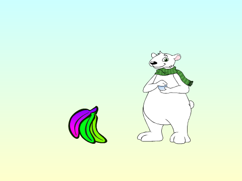 teddy and the colour changing banana