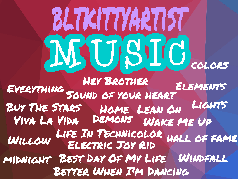 ~bltkittyartist's Music Collection~