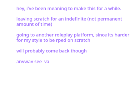 leaving scratch (not permanently, just indefinetely