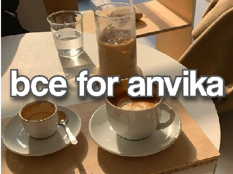 ꒰꒰ bce for ＼／⠀anvika