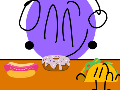 purple circle eats stuff i guess