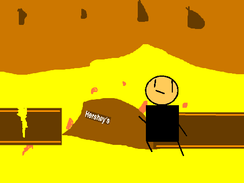 Add yourself fighting for the Hershey's bar