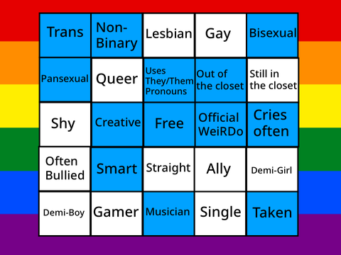 LGBTQ+ Bingo filled out