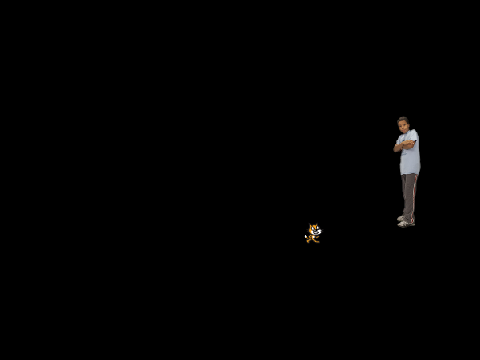 dance like scratch cat and make pacman hexegons