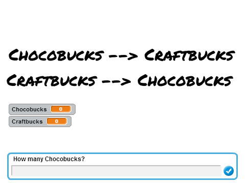 CRAFTBLOCK: CRAFTBUCKS TO CHOCOBUCKS CONVERSION