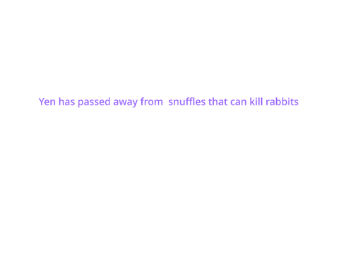One other rabbit passed away 
