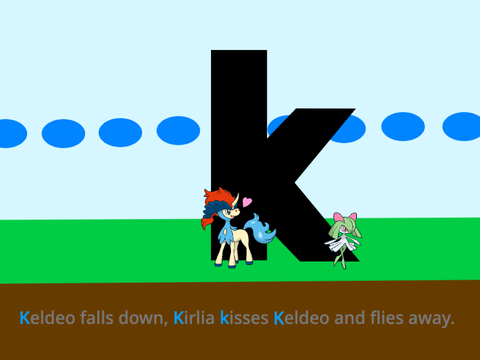 Pokemon Handwriting: Lowercase K Animation