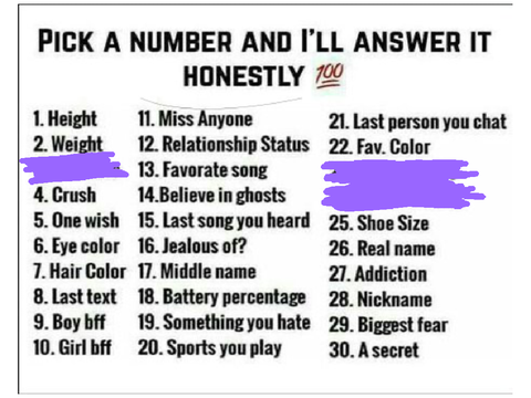 Pick a number and I'll answer honestly