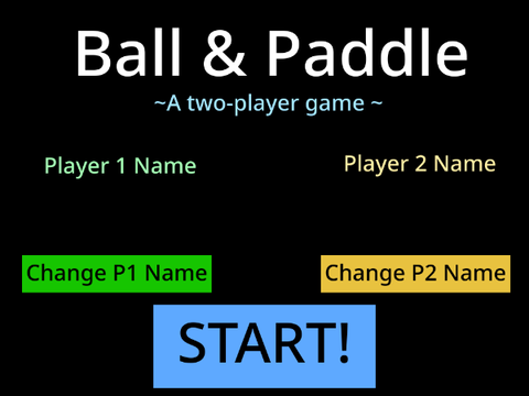 Two Player Ball & Paddle Game!
