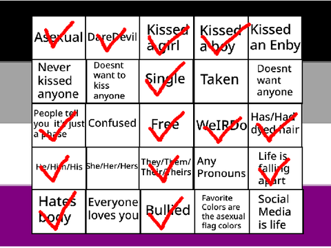 Asexual Bingo! Answers