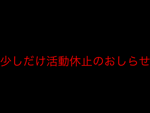 少しだけ活動休止