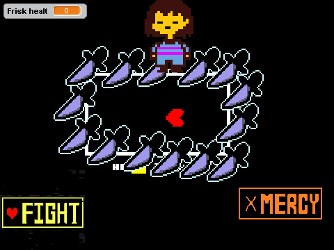 undertale Frisk Boss battle become sans (fan made)