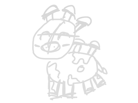 Lil mushroom cow sketch