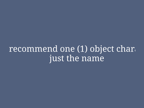 recommend a character
