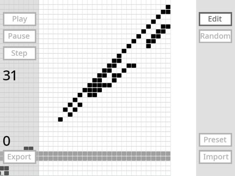 Conway's Game of Life multiplayer test (Larger grid)