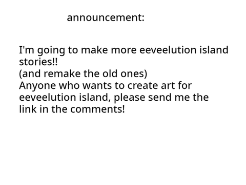 Eeveelution Island Announcement~