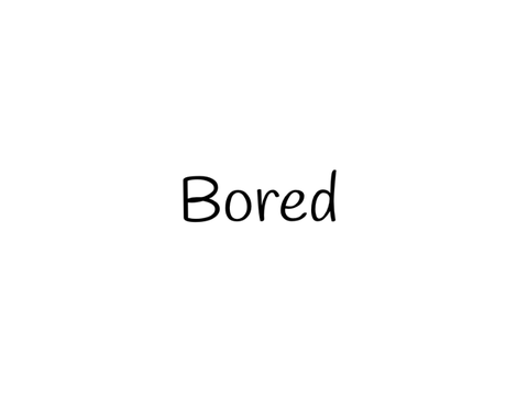 Bored? / drawn on hand / 
