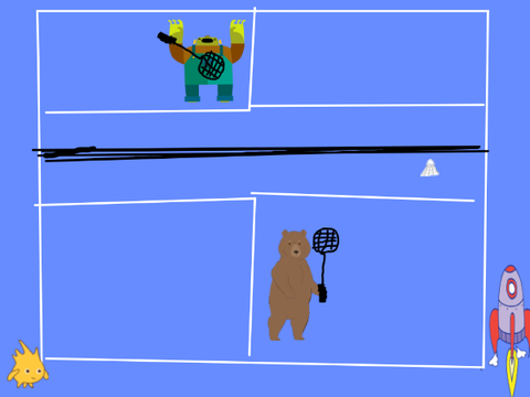 Very realistic badminton simulator