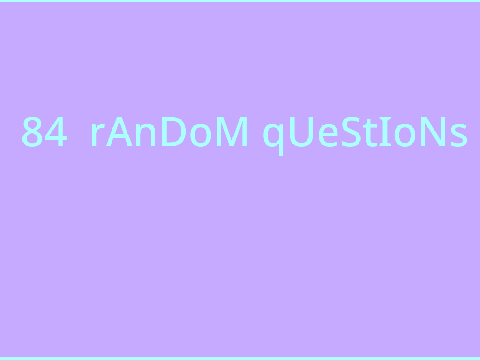♡84 random questions remix♡