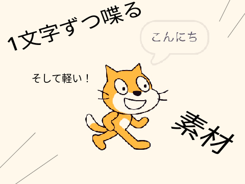 1文字ずつ喋る　素材