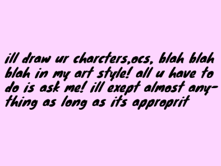 I'll draw ur OCs!