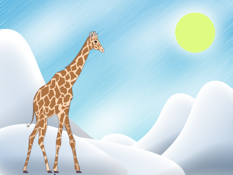 [Animated] Giraffe moves realistically