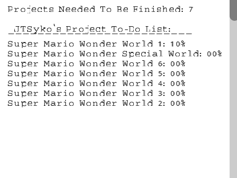 [UPCOMING PROJECTS] @JTSyko's project ROADMAP