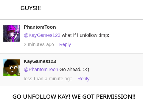 unfollow bc i got permission